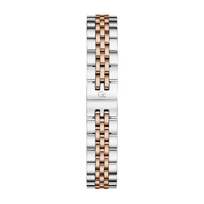 Gc Women's Watch Silver & Rose Gold Tone Case Quartz
