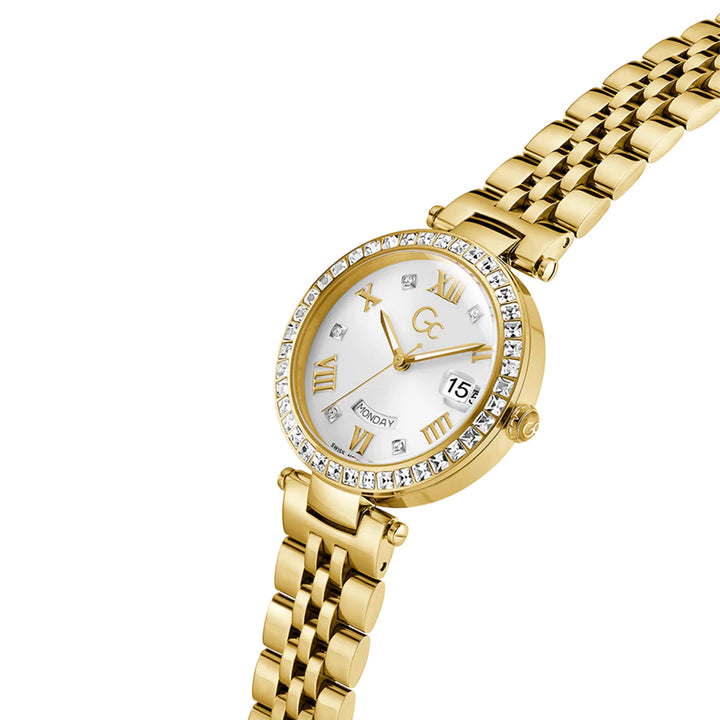 GC Women's Watch Gold Tone Case White Dial Quartz