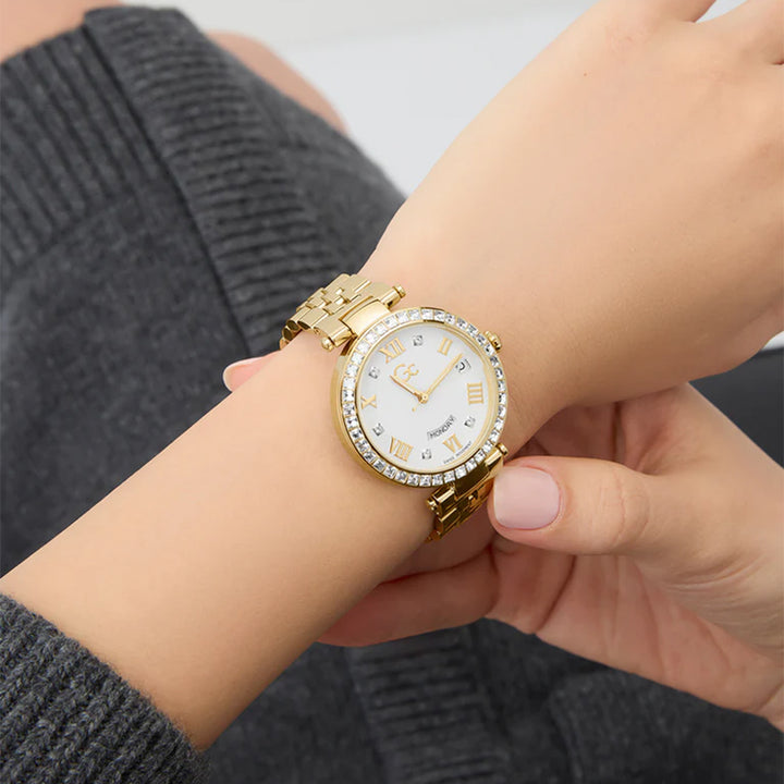 GC Women's Watch Gold Tone Case White Dial Quartz