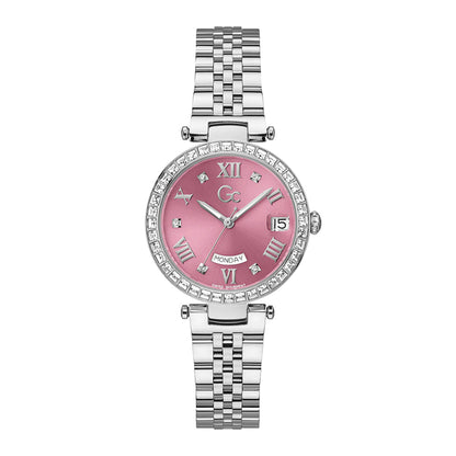 GC Women's Watch Silver Tone Case Pink Dial Quartz