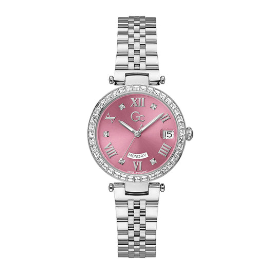 GC Women's Watch Silver Tone Case Pink Dial Quartz