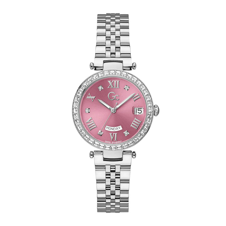 GC Women's Watch Silver Tone Case Pink Dial Quartz
