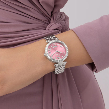 GC Women's Watch Silver Tone Case Pink Dial Quartz