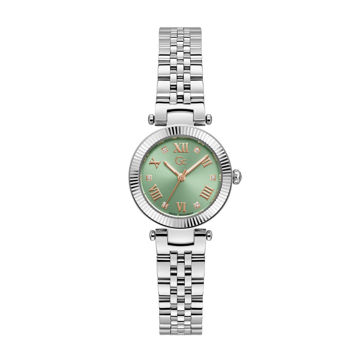 Gc Women's Watch Silver Tone Case Quartz