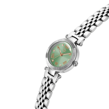 Gc Women's Watch Silver Tone Case Quartz