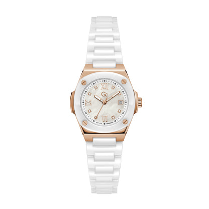 Gc Women's Watch Rose Gold Tone Case Quartz