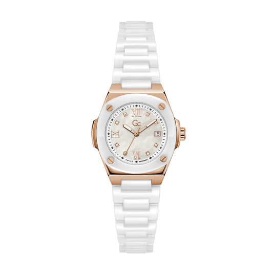 Gc Women's Watch Rose Gold Tone Case Quartz