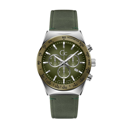 Gc Men's Watch Silver Tone Case Quartz