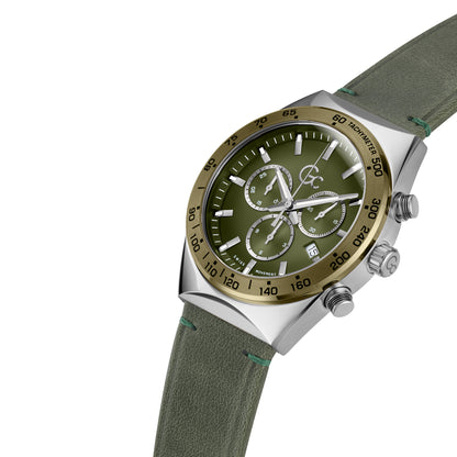 Gc Men's Watch Silver Tone Case Quartz