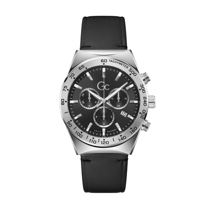 Gc Men's Watch Silver Tone Case Quartz