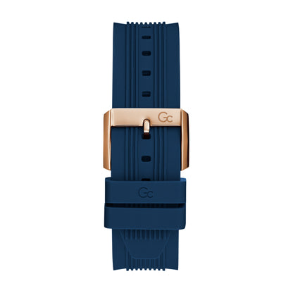 GC Men's Watch Blue & Rose Gold Tone Case Quartz