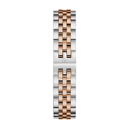 Gc Women's Watch Silver & Rose Gold Tone Case Quartz