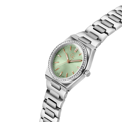 Gc Women's Watch Silver Tone Case Quartz
