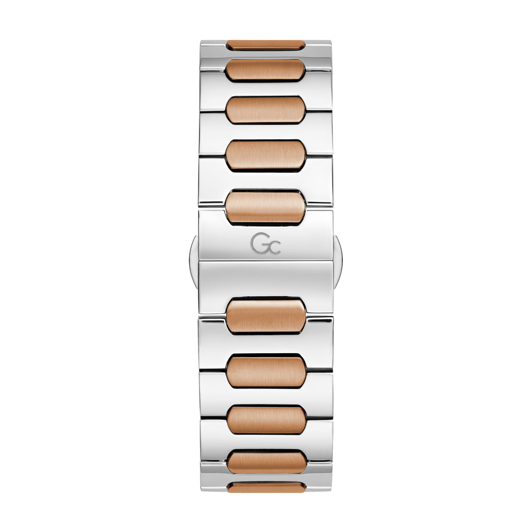 GC Men's Watch Silver & Rose Gold Tone Case Quartz