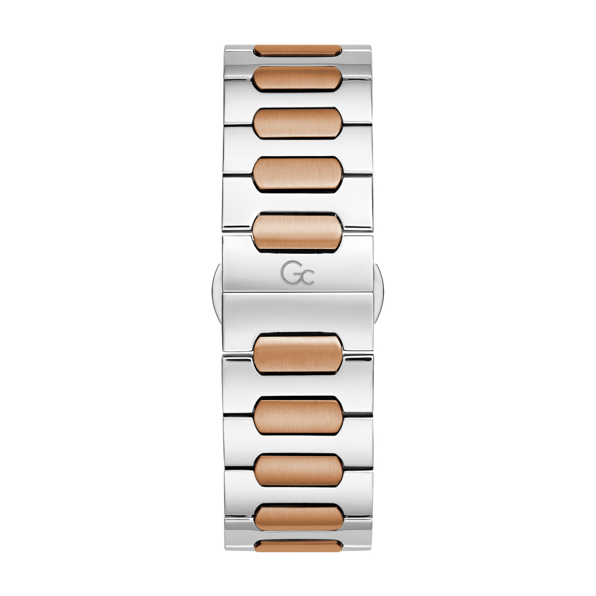 Gc Men's Watch Silver & Rose Gold Tone Case Quartz