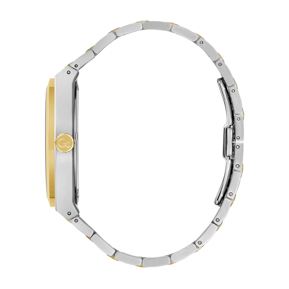 GC Men's Watch Silver &  Gold Tone Case Quartz - Z40002G9MF