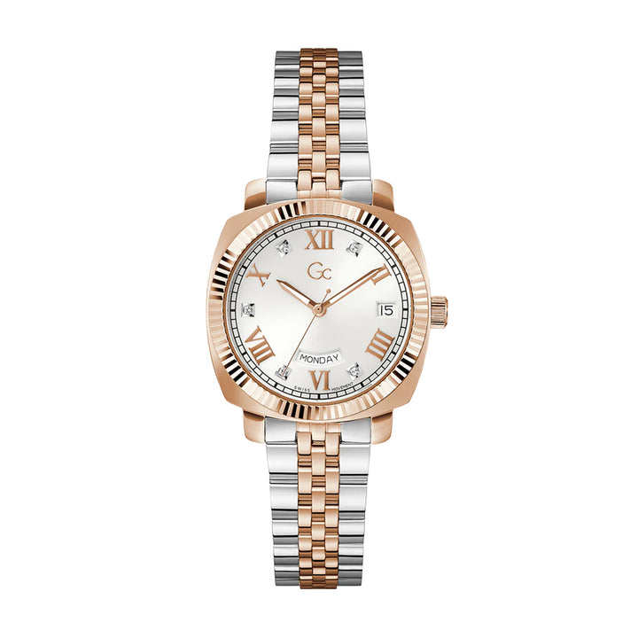 GC Women's Watch Rose Gold Tone Case White Dial Quartz