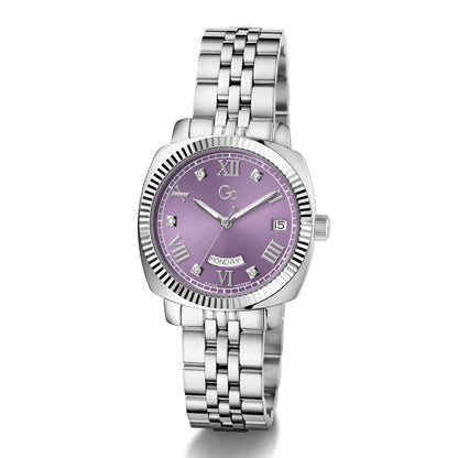 GC Women's Watch Silver Tone Case Purple Dial Quartz - Z44005L3