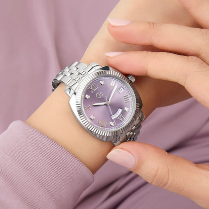 GC Women's Watch Silver Tone Case Purple Dial Quartz - Z44005L3