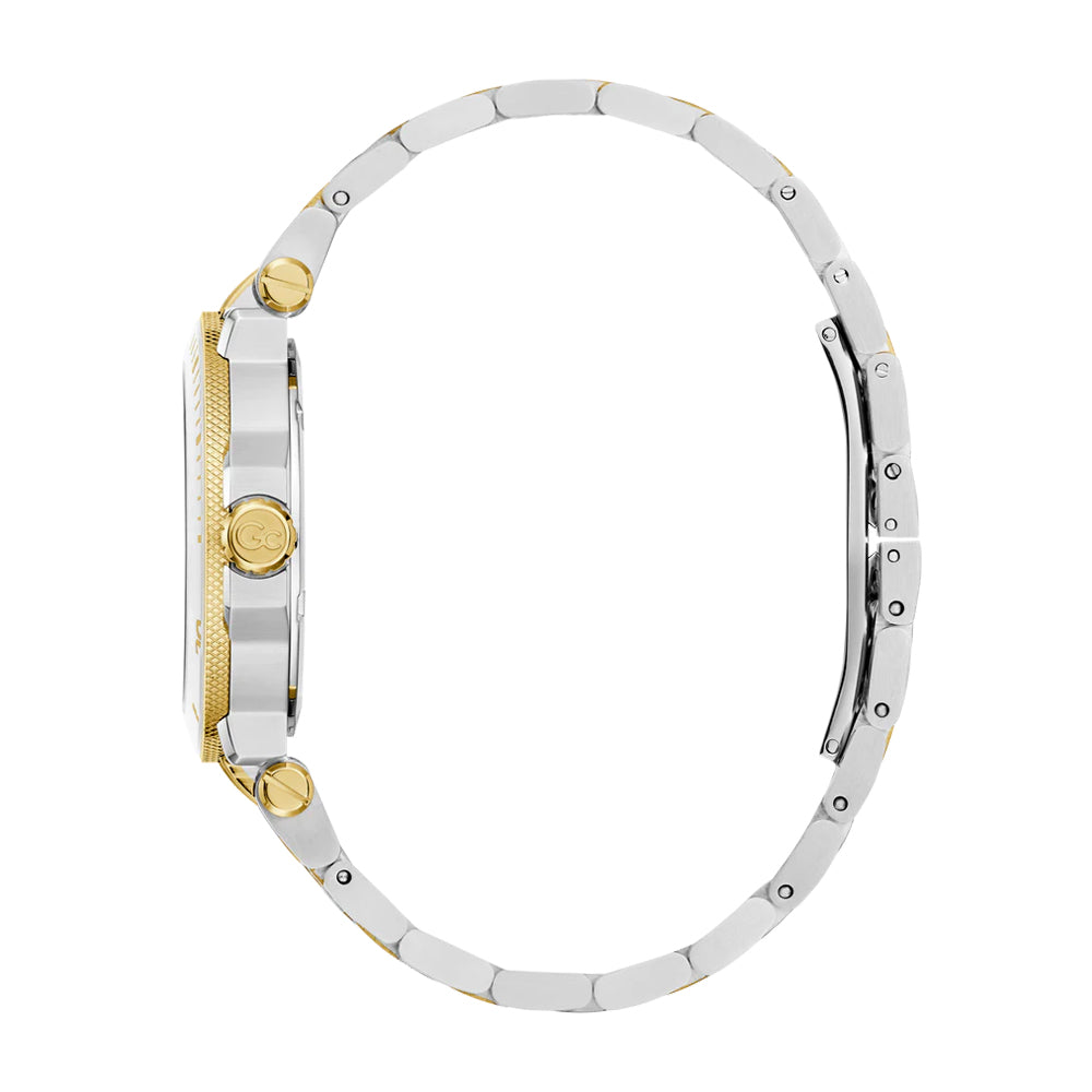 GC Women's Watch Silver & Yellow Gold Tone Case  White Dial Quartz