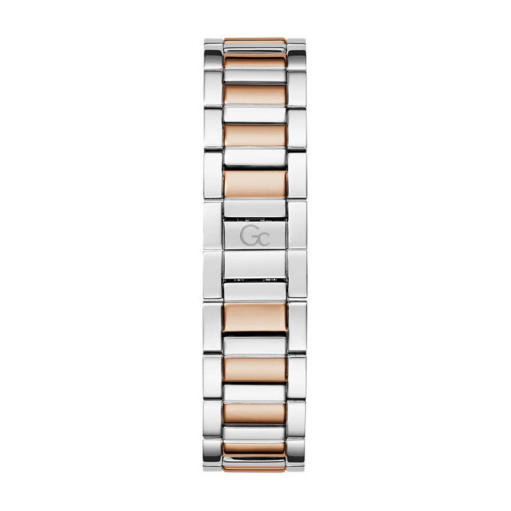 GC Women's Watch Silver & Rose Gold Tone Case White Dial Quartz