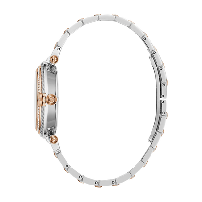 GC Women's Watch Silver & Rose Gold Case White Dial Quartz - Z52001L1MF