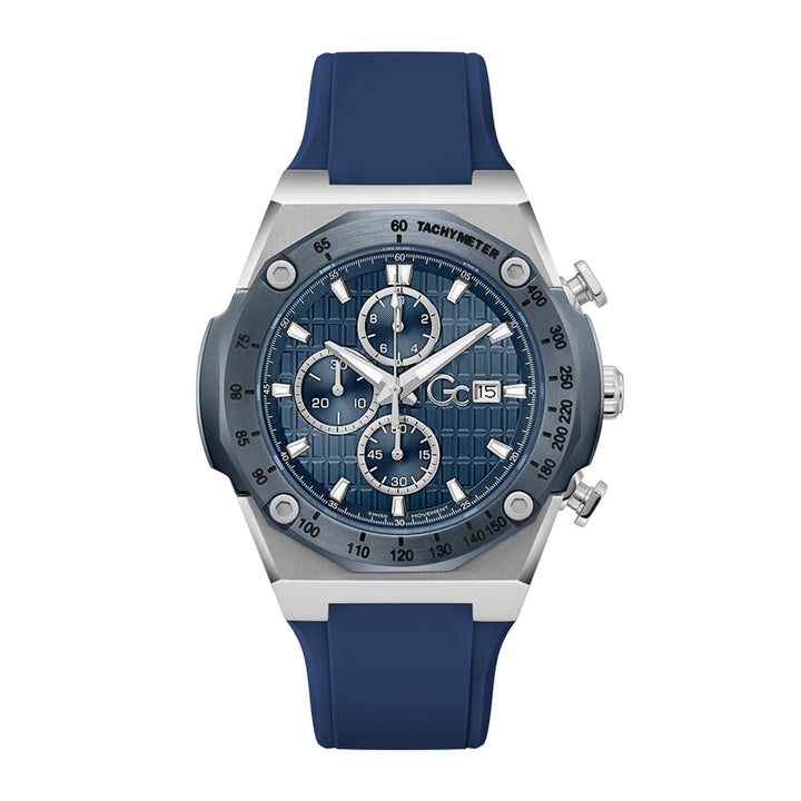 GC Men's Watch Silver & Blue Tone Case Blue Dial Quartz