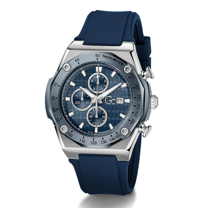 GC Men's Watch Silver & Blue Tone Case Blue Dial Quartz