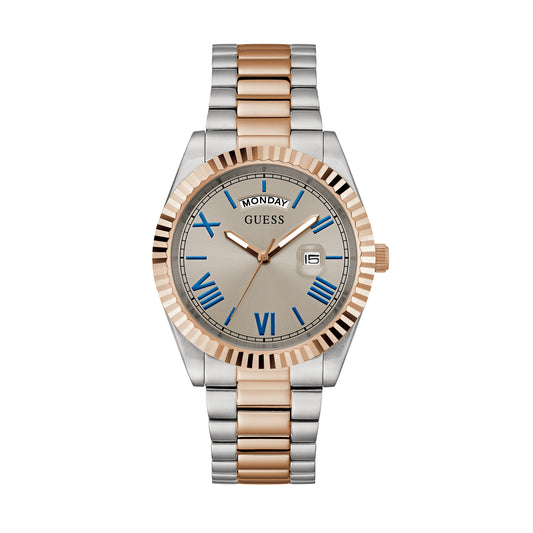 Guess Men's Watch 2-Tone Case Grey Dial Quartz