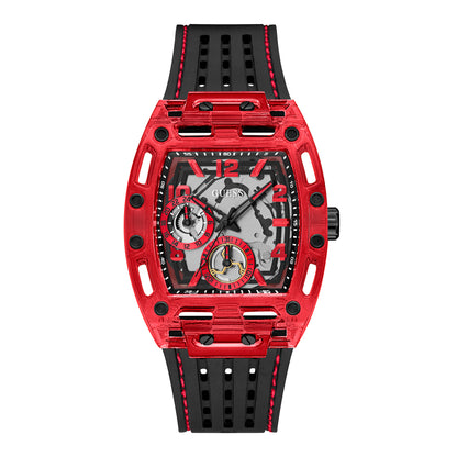 Guess Men's Watch Red Tone Case Quartz