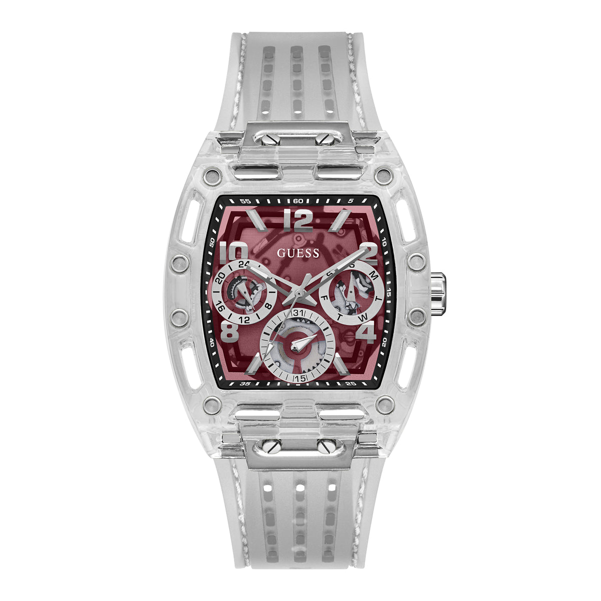 Guess Men's Watch Clear Tone Case Quartz
