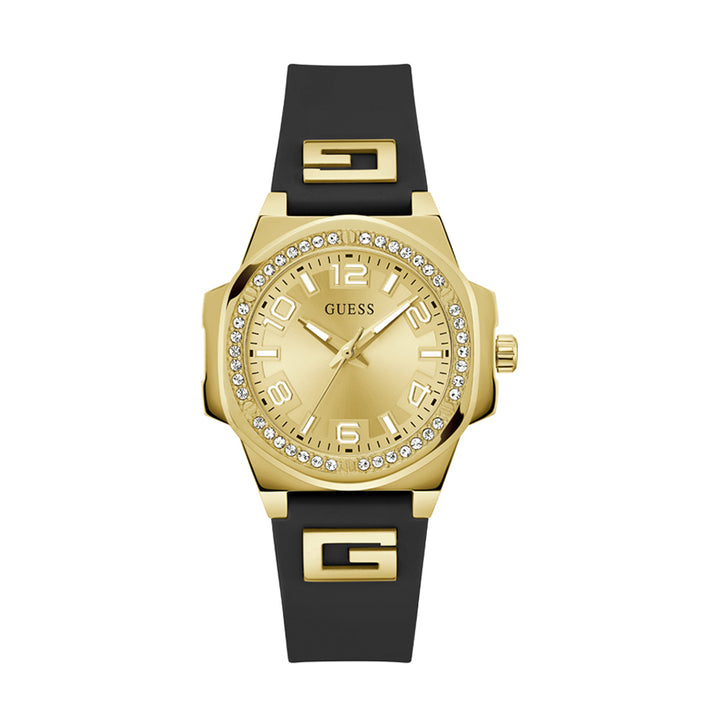 Guess Women's Watch Gold Tone Case Champagne Dial Quartz