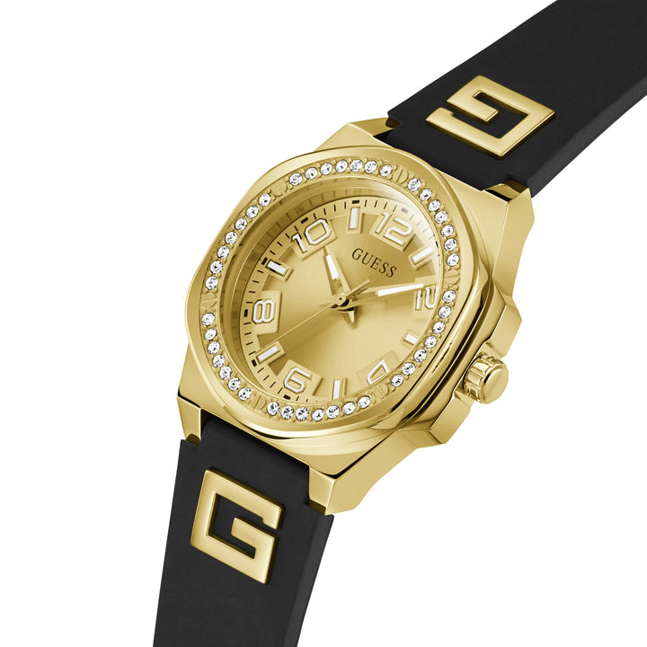 Guess Women's Watch Gold Tone Case Champagne Dial Quartz