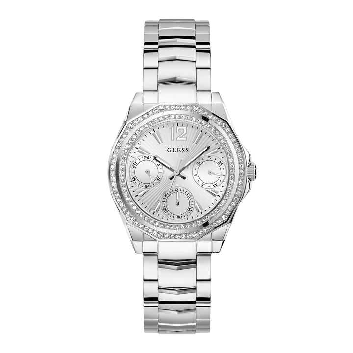 Guess Women's Watch Silver Tone Case Quartz