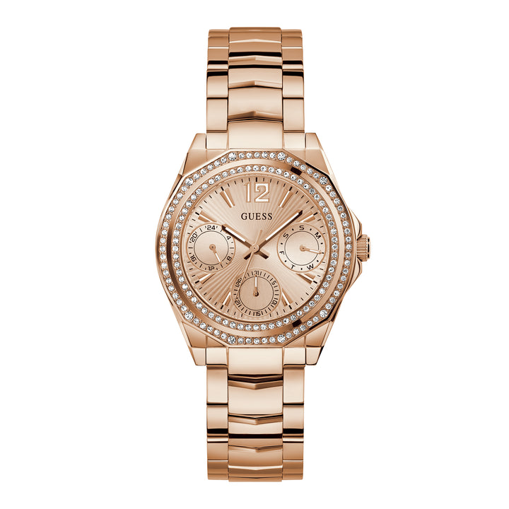 Guess Women's Watch Rose Gold Tone Case Quartz