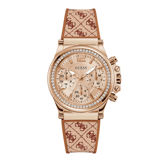 Guess Women's Watch Rose Gold Tone Case Quartz