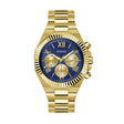 Guess Men's Watch Gold Tone Case Blue Dial Quartz