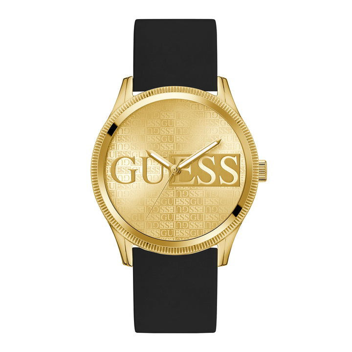 Guess Men's Watch Gold Tone Case Quartz