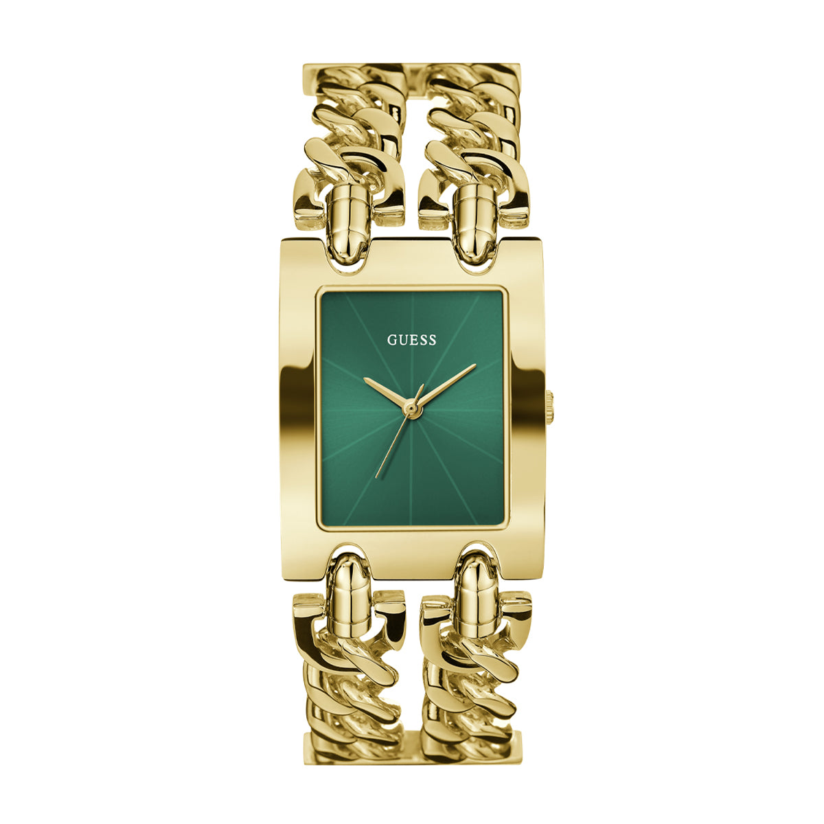 Guess Women's Watch Gold Tone Case Green Dial Quartz