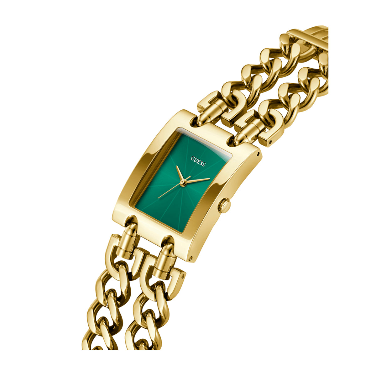 Guess Women's Watch Gold Tone Case Green Dial Quartz - GW0740L2