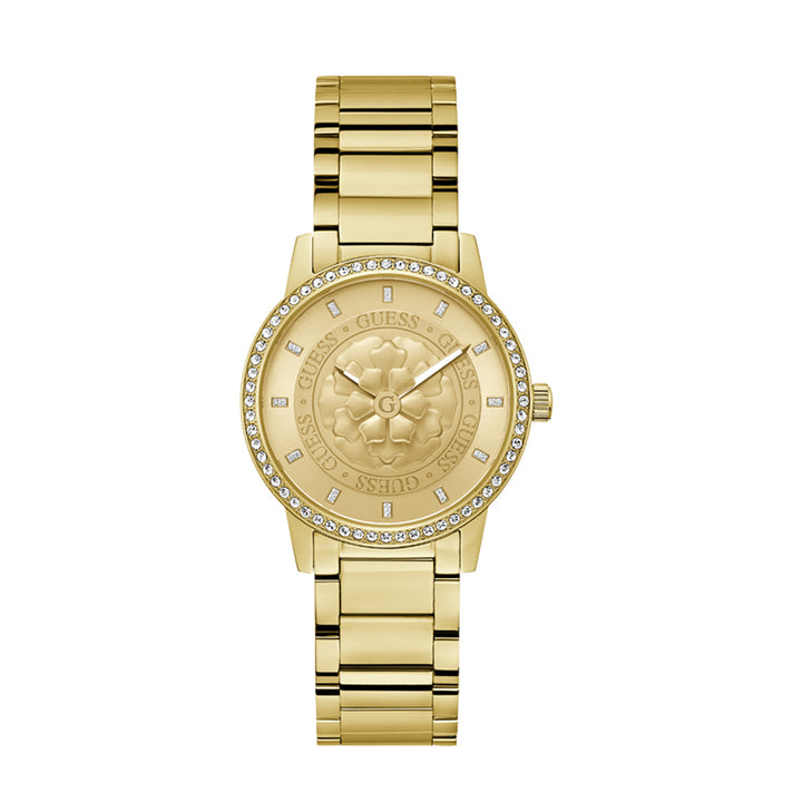 Guess Women's Watch Gold Tone Case Champagne Dial Quartz