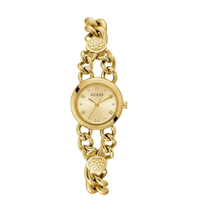 Guess Women's Watch Gold Tone Case Champagne Dial Quartz