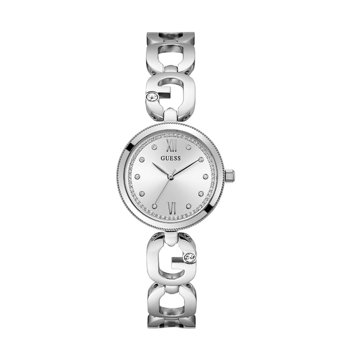 Guess Women's Watch Silver Tone Case Silver Dial Quartz