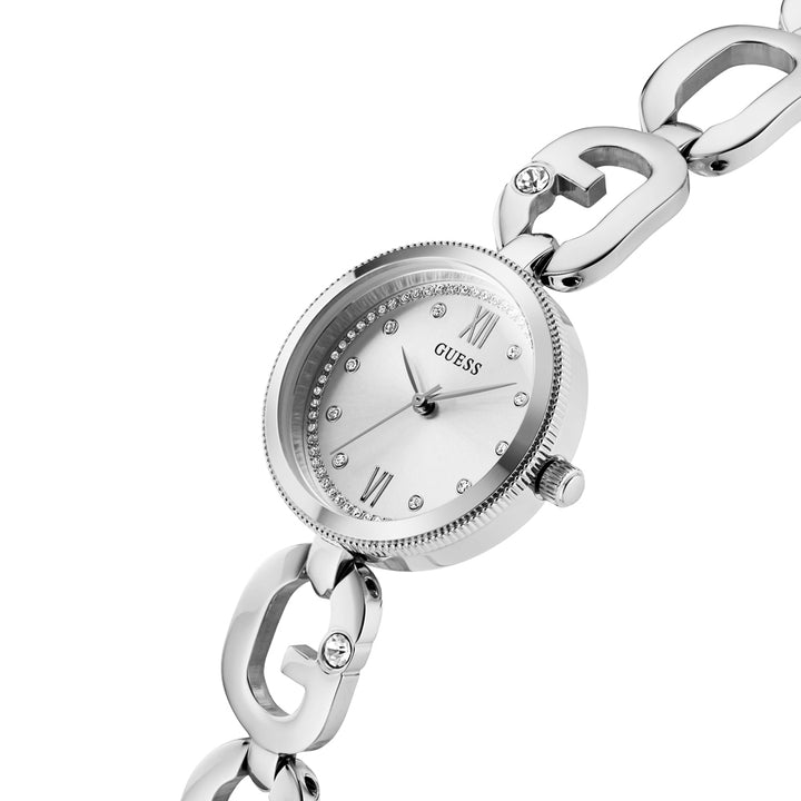 Guess Women's Watch Silver Tone Case Silver Dial Quartz