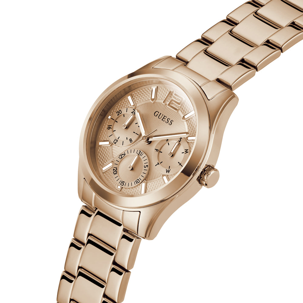 Guess Women's Watch Rose Gold Tone Case Rose Gold Dial Quartz