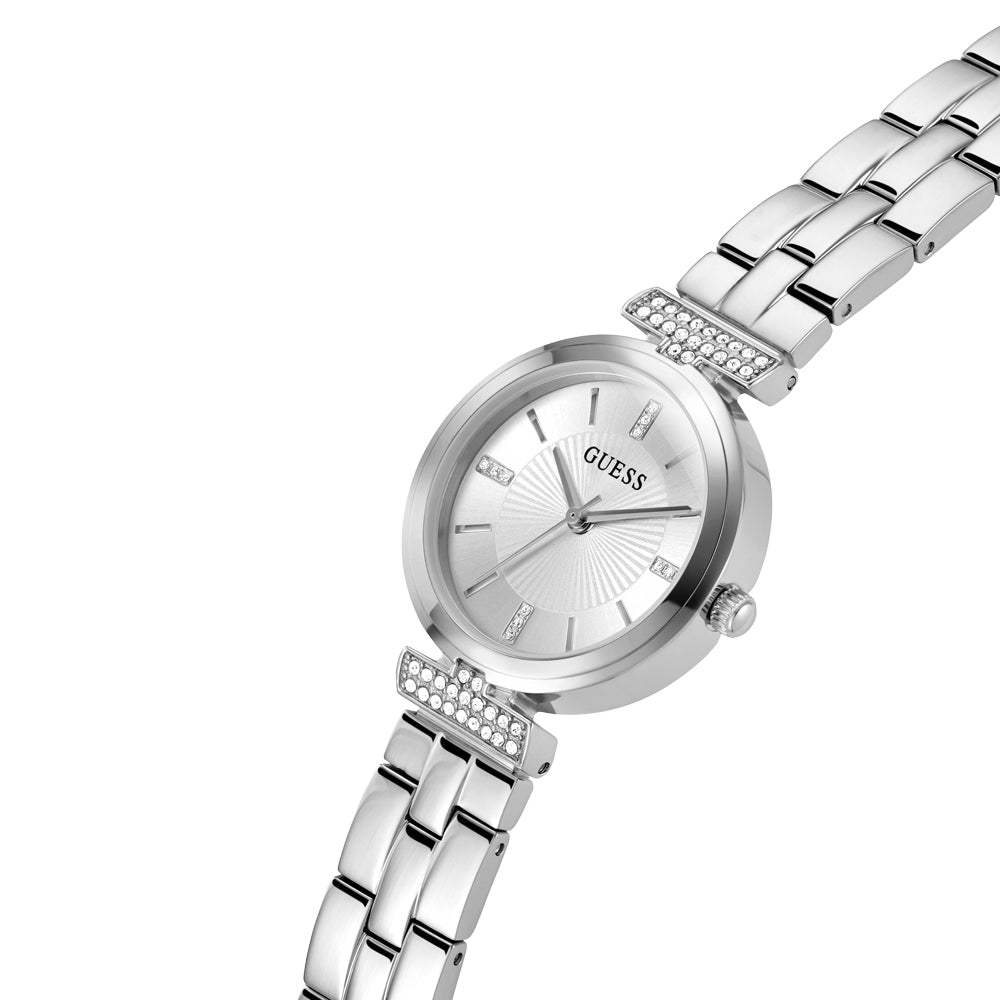 Guess Women's Watch Silver Tone Case Silver Dial Quartz