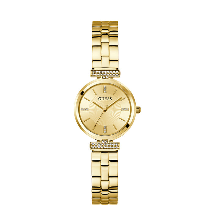 Guess Women's Watch Gold Tone Case Champagne Dial Quartz