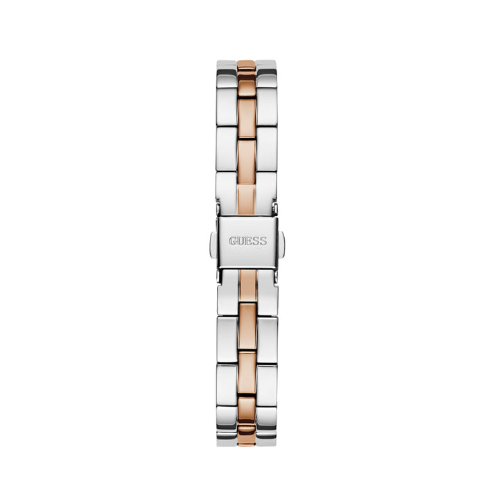 Guess Women's Watch Rose Gold Case Silver Dial Quartz