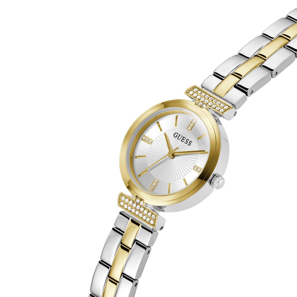 Guess Women's Watch Gold Case Silver Dial Quartz