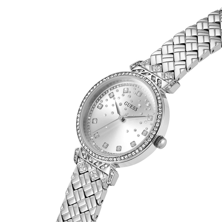 Guess Women's Watch Silver Tone Case Silver Dial Quartz